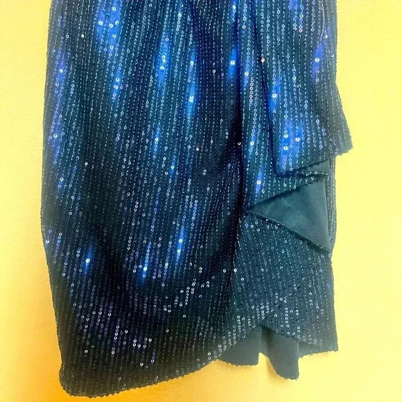 Navy Blue Sequin Dress - Picture 4 of 6